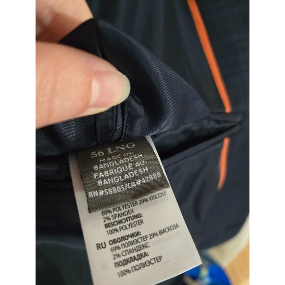 Oak Hill Perfect Fit Blue Plaid Sports Coat Size 56L Long Jacket Blazer Preppy - Picture 4 of 12